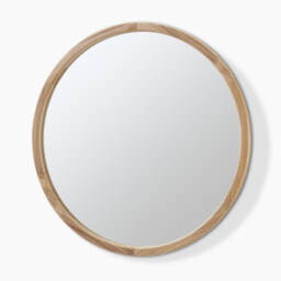 Judith Oak Wood Medium 80x80cm Round Wall Mirror - thumbnail 4