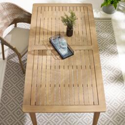 Furniturebox Asa Rectangular 6 Seat Outdoor Dining Table, Wood in Natural - Size: 90x75x180 cm - thumbnail 3