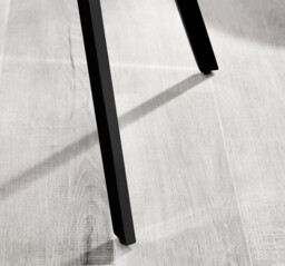 Adley Grey Concrete Effect Storage Dining Table & 4 Falun Black Leg Chairs - thumbnail 2