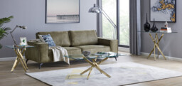 Leonardo Glass And Gold Console Table - thumbnail 2