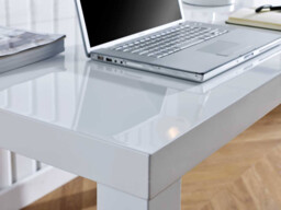 Pivero White High Gloss Desk - 120cm - thumbnail 2