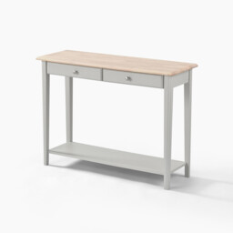 Eden Rectangular Whitewash & Light Grey Wood Console Table - thumbnail 3