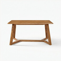 Lulworth Rectangular Walnut Effect Wood 6 Seater Dining Table - thumbnail 3