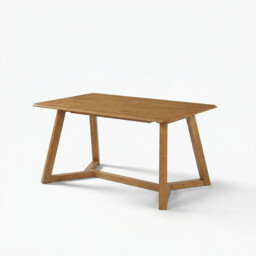 Lulworth Rectangular Walnut Effect Wood 6 Seater Dining Table - thumbnail 2
