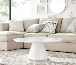 Palma Round White High Gloss Coffee Table - thumbnail 2