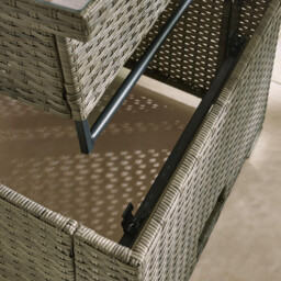 Orlando Grey Rattan Rising Garden Coffee to Dining Table - thumbnail 4