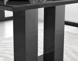 Imperia 4 Black Dining Table and 4 Pesaro Gold Leg Chairs - thumbnail 3
