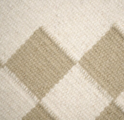 Matilda White & Beige Check Border Flatweave Rug - thumbnail 2