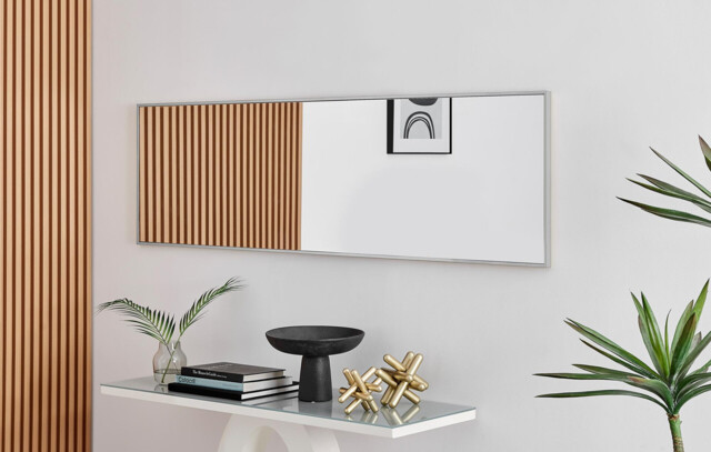 Emma Silver Large Full Length Rectangle Wall Mirror 170x50cm - image 1