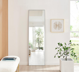 Emma Silver Large Full Length Rectangle Wall Mirror 170x50cm - thumbnail 4