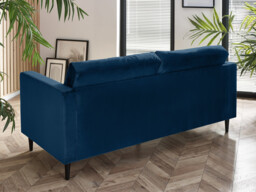 Jolene Navy Blue Velvet 3 Seater Sofa - thumbnail 4