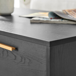 Ivala Rectangular 1 Drawer Storage Black and Copper Coffee Table - thumbnail 4