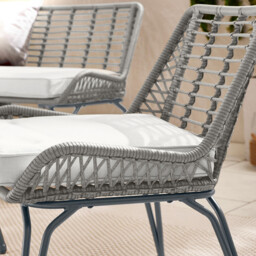 Lisbon Grey Rattan 4 Seat Garden Sofa & Chairs Set - thumbnail 4