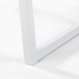 Tobermory Rectangular Whitewash & White Wood 4-6 Seater Dining Table - thumbnail 4