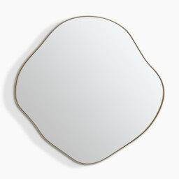 Vita Gold Metal Small 60x60cm Pebble Shape Wall Mirror - thumbnail 3