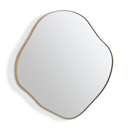 Vita Gold Metal Small 60x60cm Pebble Shape Wall Mirror - thumbnail 4