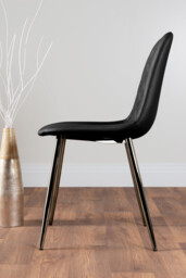 Enna White Glass Extending Dining Table and 4 Corona Silver Leg Chairs - thumbnail 4