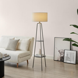 Andi Silver Shelf Display Standing Floor Lamp - thumbnail 1