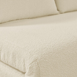 Bobby Off-White Boucle Fabric Double Folding Sofa Bed - thumbnail 4