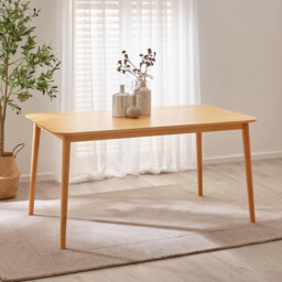 Lynton Large Oak Effect Solid Wood Dining Table & 2 Benches - thumbnail 4