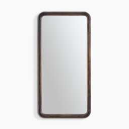Rowena Walnut Wood Small 80x40cm Rectangle Wall Mirror - thumbnail 3