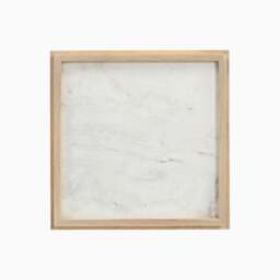 Furniturebox Pyrenees Square White Oak Wood & Marble Bedside Table, Mango Wood in Oak/White - Size: 45x55x45 cm - thumbnail 6