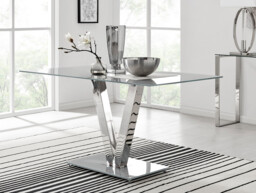 Florini V Grey Dining Table and 6 Lorenzo Chairs - thumbnail 2