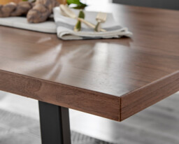 Kylo Brown Wood Effect Dining Table & 6 Pesaro Silver Chairs - thumbnail 2