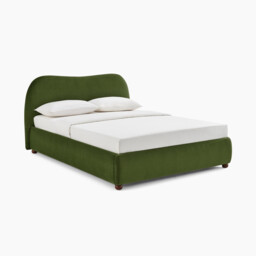 Mabel Green Velvet Ottoman Double Bed Frame - thumbnail 2