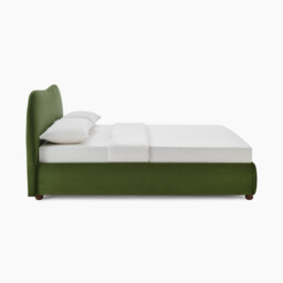 Mabel Green Velvet Ottoman Double Bed Frame - thumbnail 4