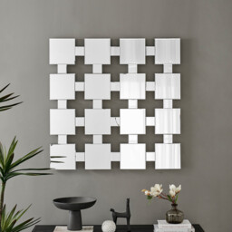 Loki Large Square Grid Wall Mirror - thumbnail 2
