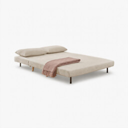 Bobby Cream Jumbo Corduroy Folding Double Sofa Bed - thumbnail 3