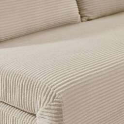 Bobby Cream Jumbo Corduroy Folding Double Sofa Bed - thumbnail 4