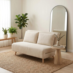 Bobby Cream Jumbo Corduroy Folding Double Sofa Bed - thumbnail 1