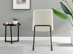 Kylo Brown Wood Effect Dining Table & 4 Halle Black Leg Chairs - thumbnail 4