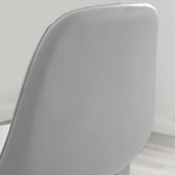 2x Corona Grey Faux Leather Counter Stools Black Legs - thumbnail 4
