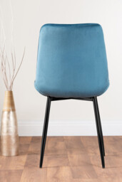 Adley Grey Concrete Effect Storage Dining Table & 4 Pesaro Black Leg Chairs - thumbnail 2