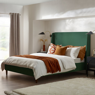 Hana Green Recycled Fabric King Bed Frame - image 1
