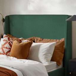 Hana Green Recycled Fabric King Bed Frame - thumbnail 4
