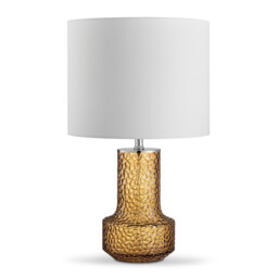 Amber Orange Glass Table Lamp - thumbnail 4