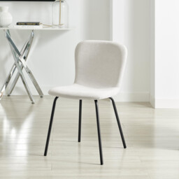 2x Asti Cream Linen Effect Dining Chairs - thumbnail 4