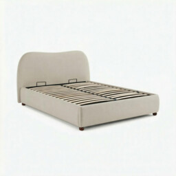 Mabel Cream Fabric Ottoman Double Bed Frame - thumbnail 4