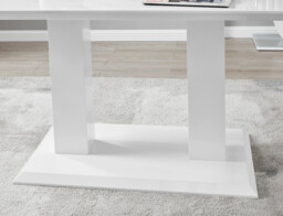 Imperia 6 White Dining Table and 6 Pesaro Black Leg Chairs - thumbnail 4