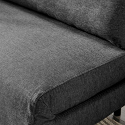 Bobby Dark Grey Fabric Single Folding Sofa Bed - thumbnail 4