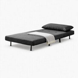 Bobby Dark Grey Fabric Single Folding Sofa Bed - thumbnail 3
