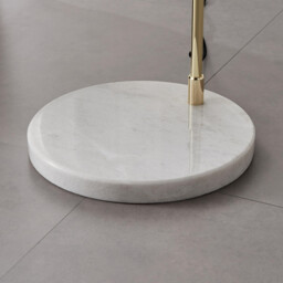 Danielle Teal and Marble Arc Standing Floor Lamp - thumbnail 4