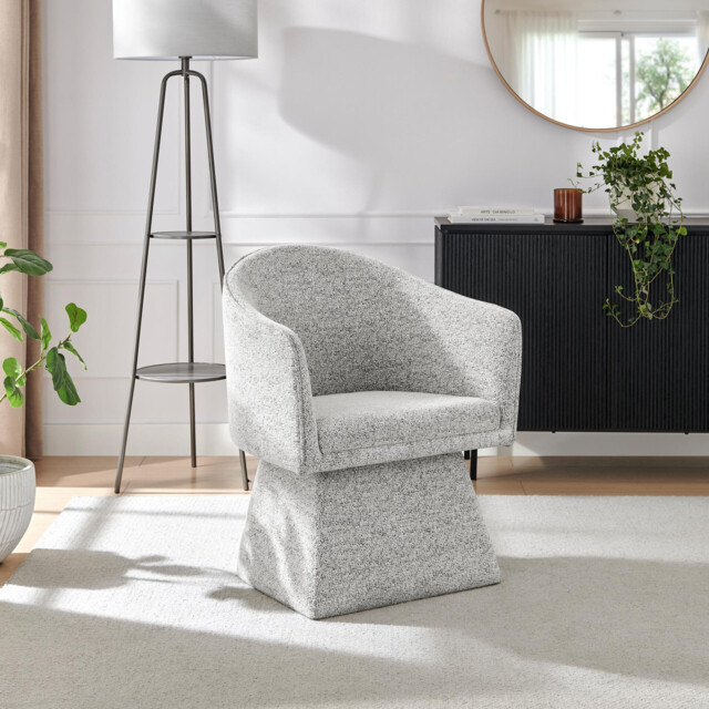 Vera Grey Fabric Accent Chair - image 1