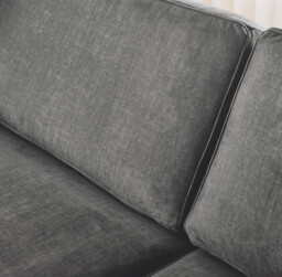 Logan Silver Grey Fabric 3 Seater Sofa - thumbnail 4