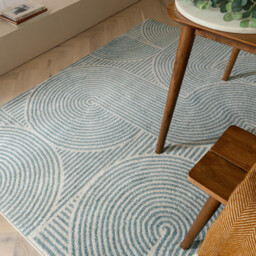 Swirl Multicolour Rug Blue - thumbnail 2