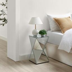 Furniturebox Diamond Side Table, Mirror - Size: 30.5x51.5x30.5 cm - thumbnail 1